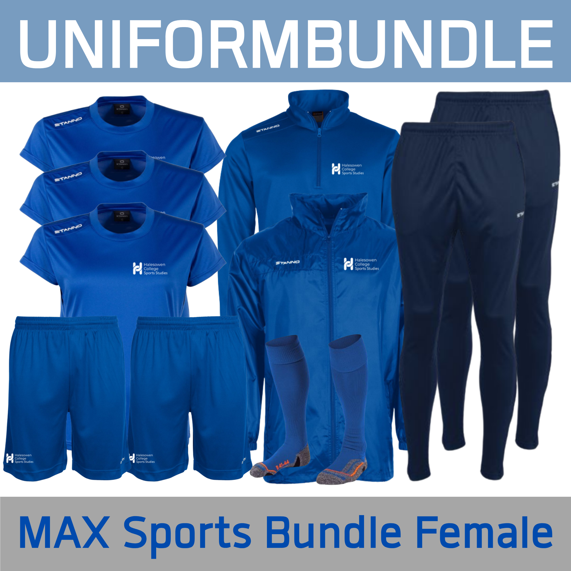 3 Lady Fit T Shirts, 2 Pants, 1 Jacket, 1 Zip Neck 2 shorts & 1 Socks